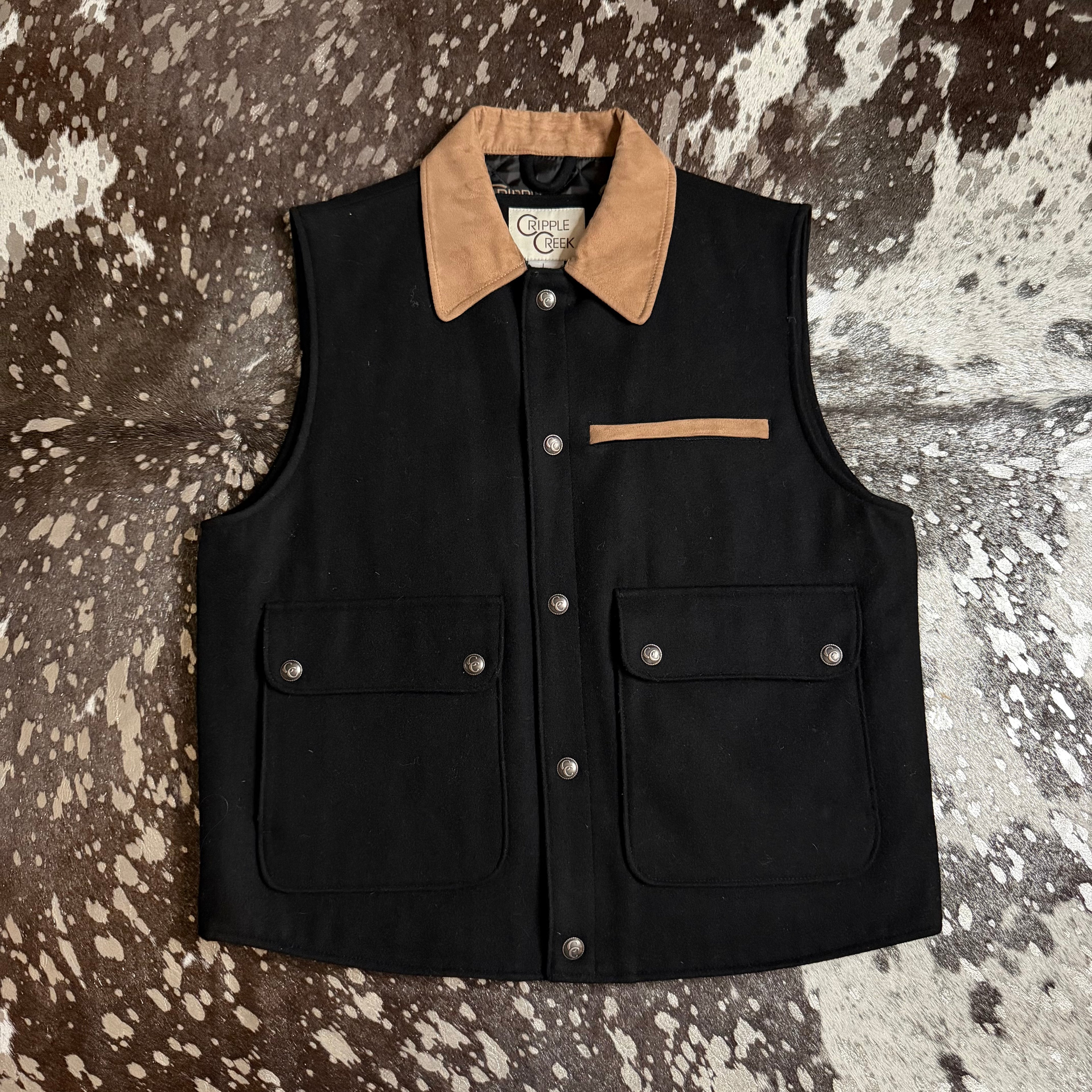 Large Vintage Cowboy Vest by Cripple Creek