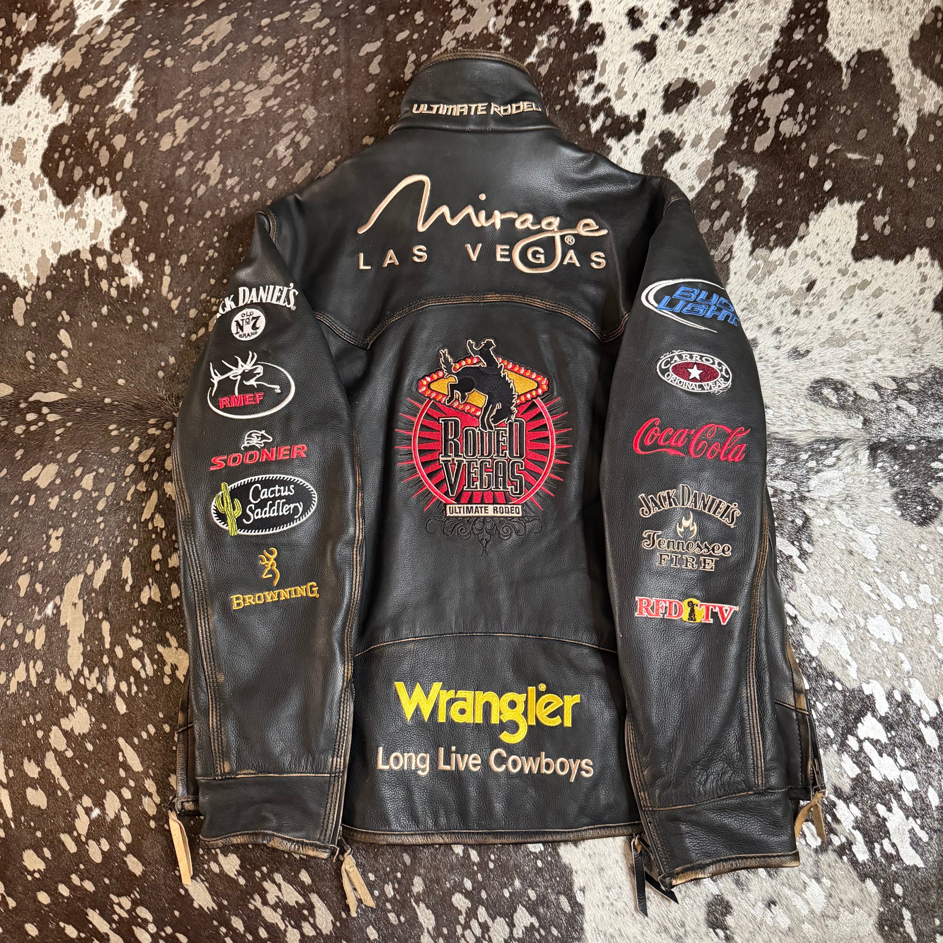 XLarge Limited Edition Rodeo Vegas Leather Jacket Dark Brown