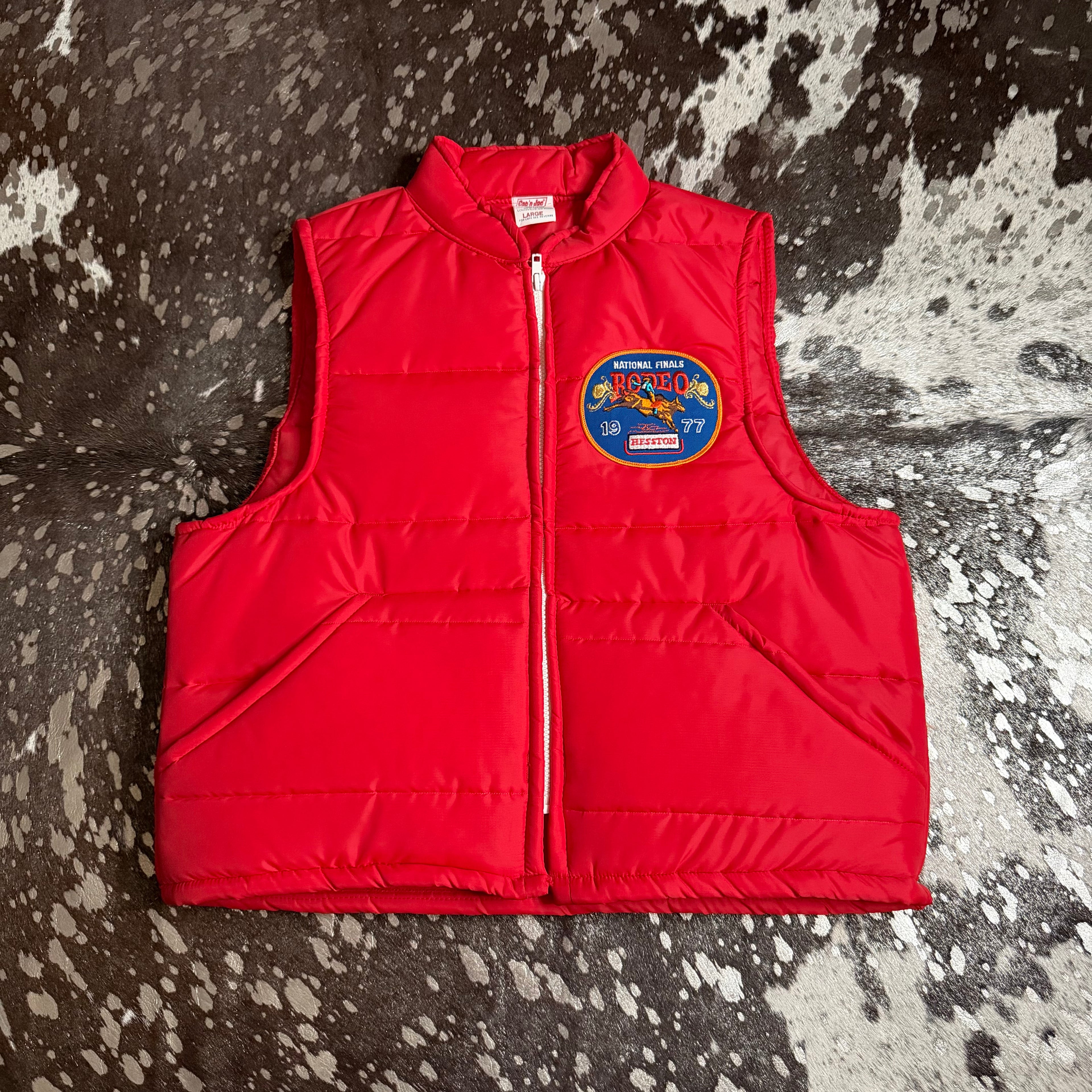 Large Vintage 1977 NFR Puffer Vest
