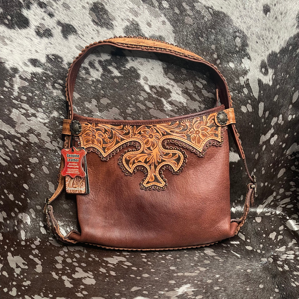 American Darling Brown Leather Hobo Bag