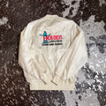 Medium Vintage Houston Livestock Show & Rodeo White Satin Jacket