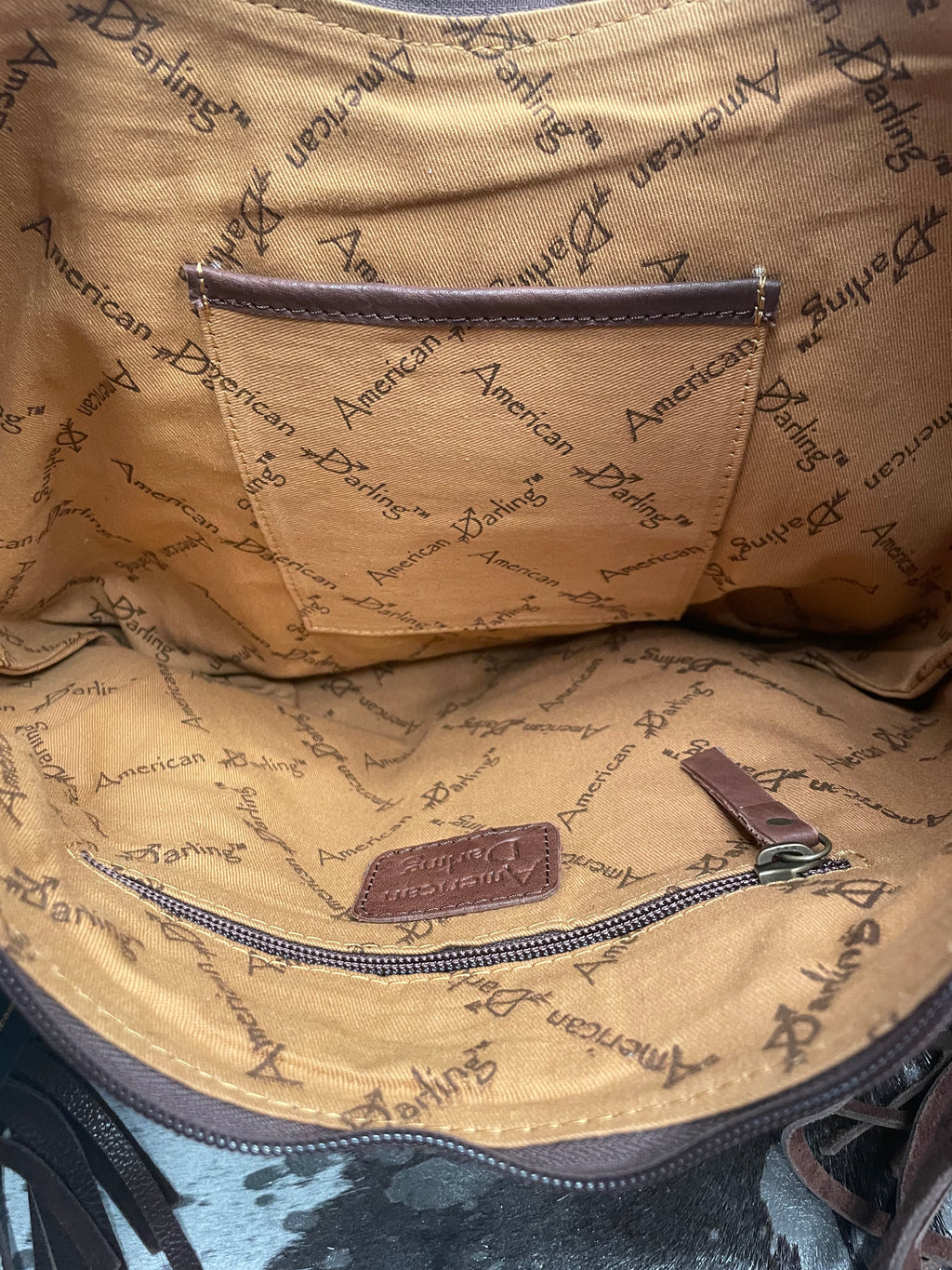 American Darling Hair on Hide Leopard Print Hobo Bag