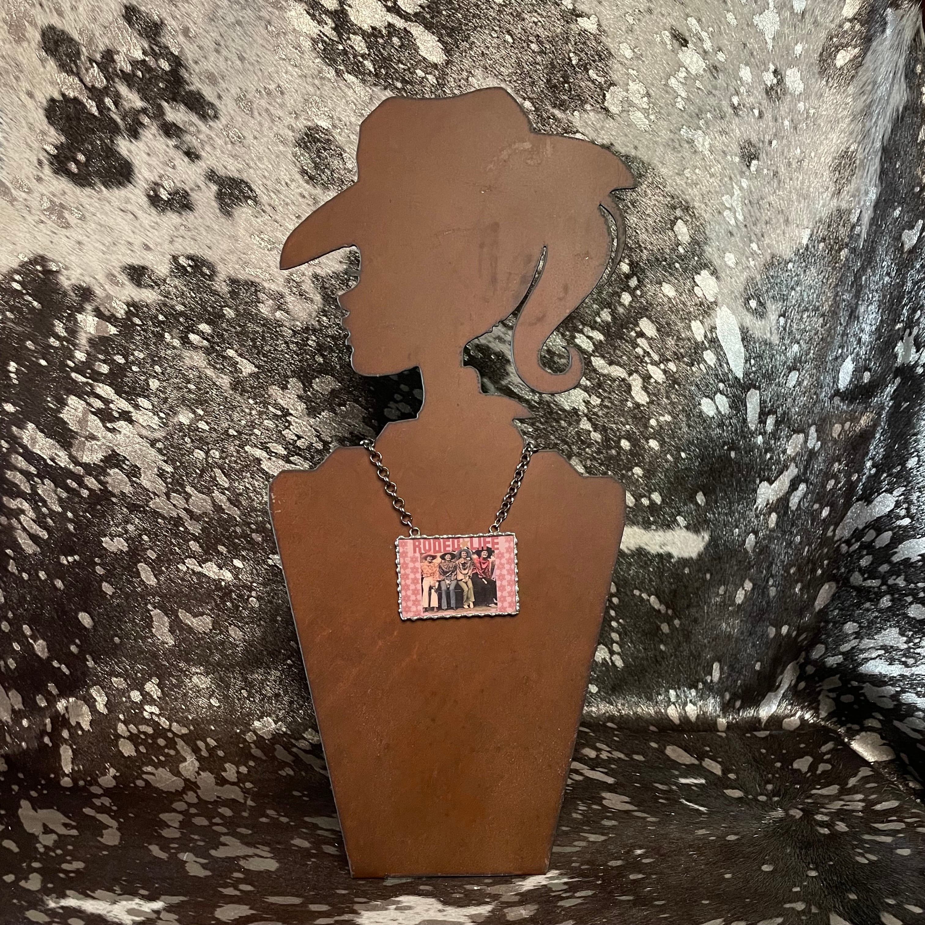 Vintage Style Rodeo Life Cowgirl Necklace