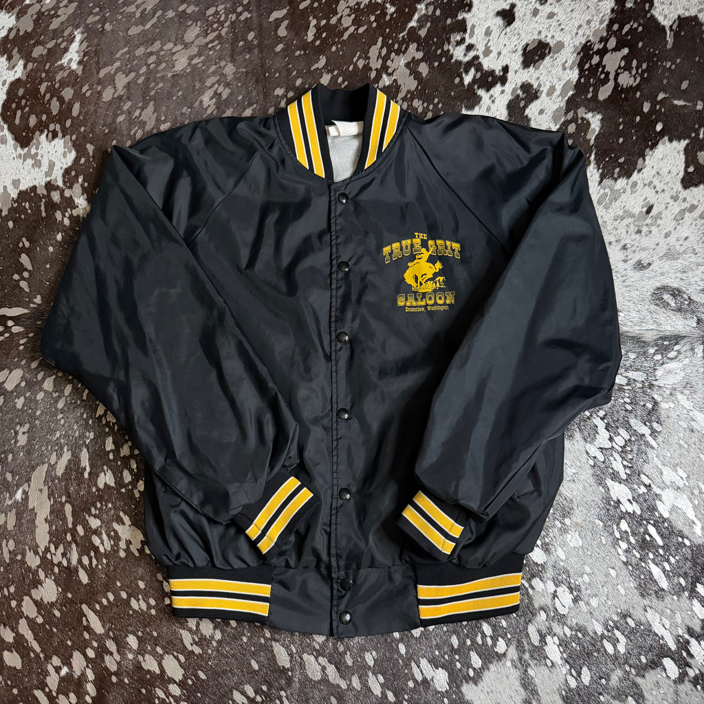 Large Vintage True Grit Saloon Nylon Jacket