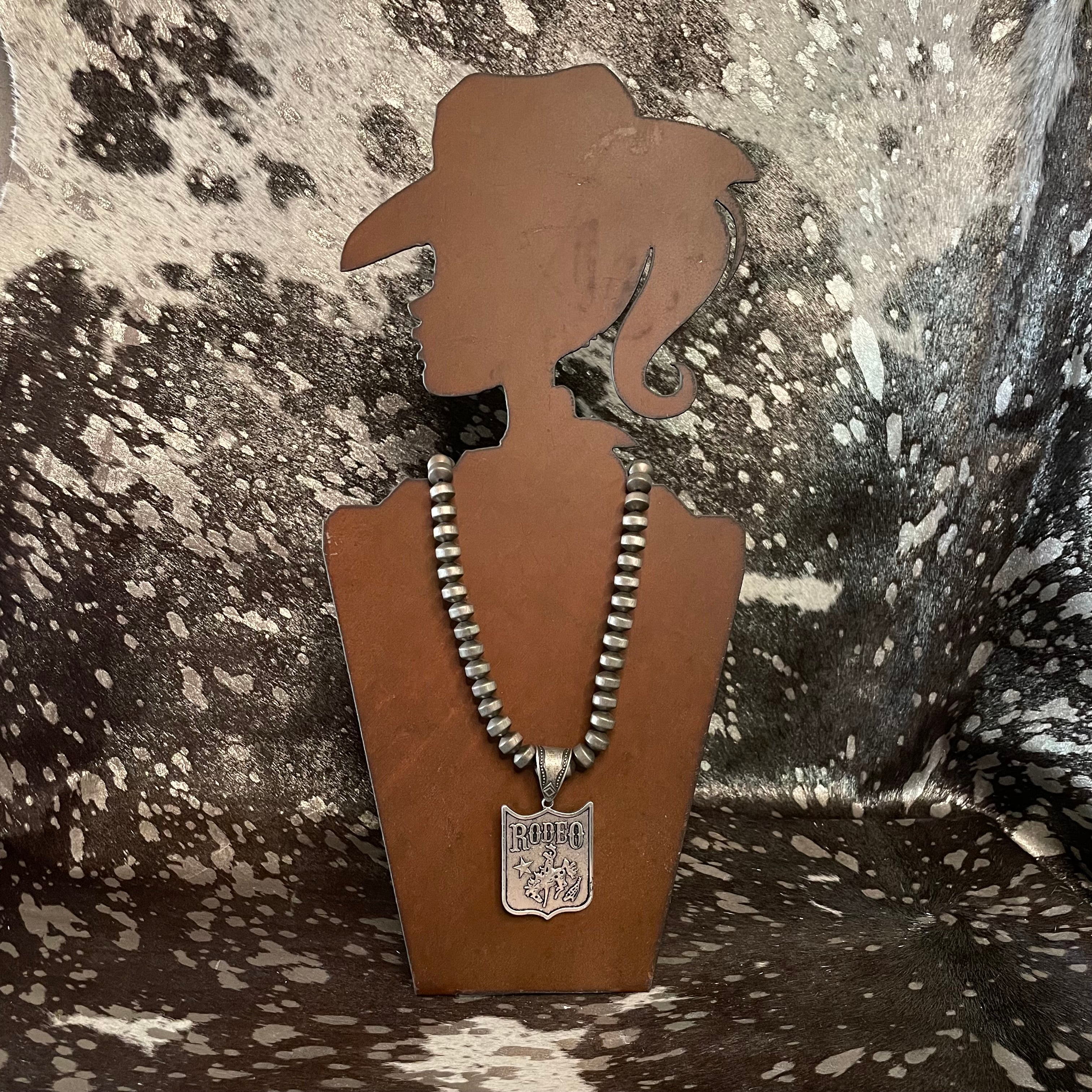 Vintage Style Rodeo Pendant Necklace