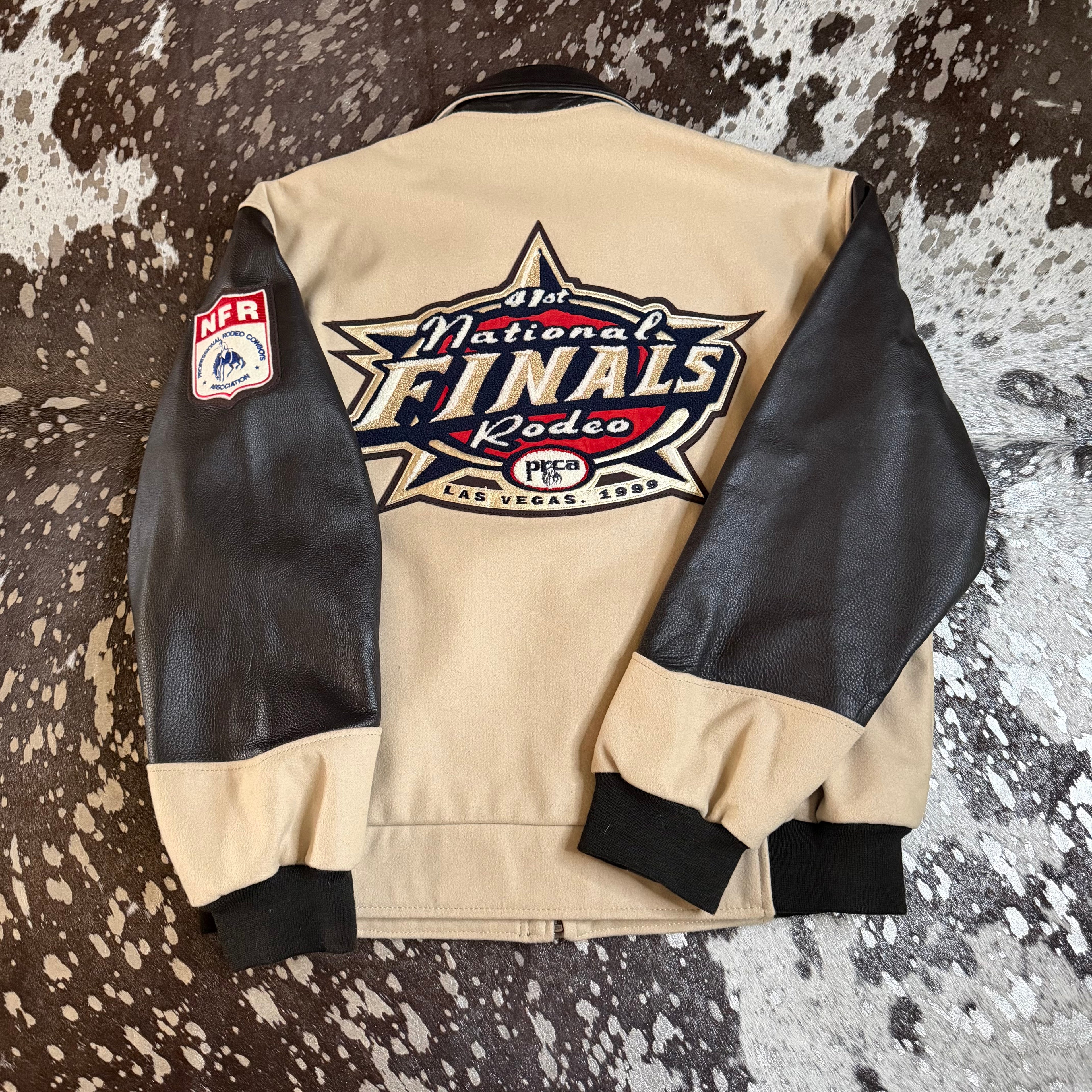 XLarge Vintage 1999 NFR Wool & Leather Official Contestant Jacket