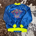 2XLarge Vintage 1990 NFR Blue Satin Jacket