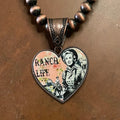 "Ranch Life" Heart Pendant