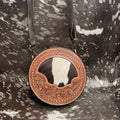 Round Leather Cowhide Crossbody Purse