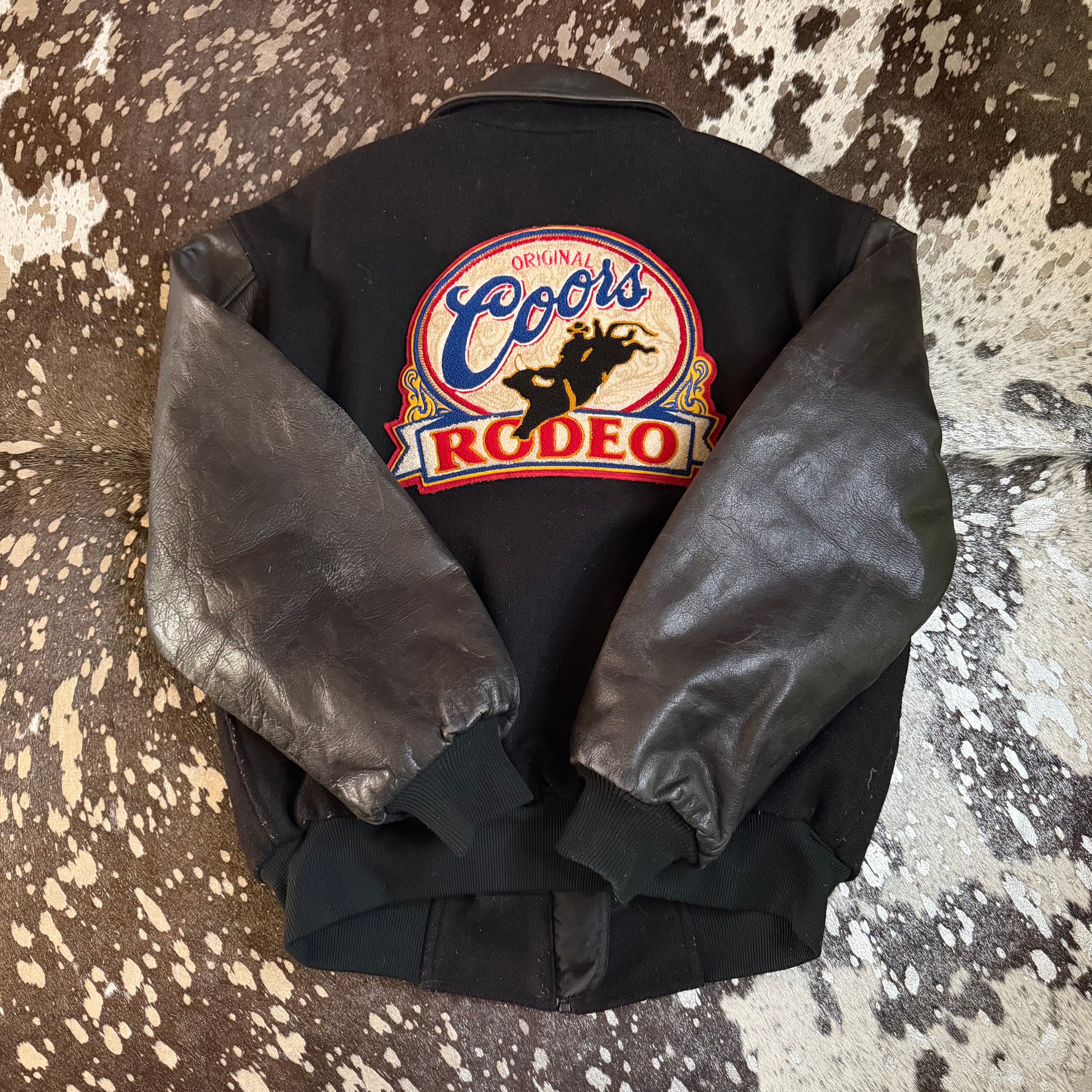 XLarge Vintage Coors Rodeo Wool & Leather Jacket