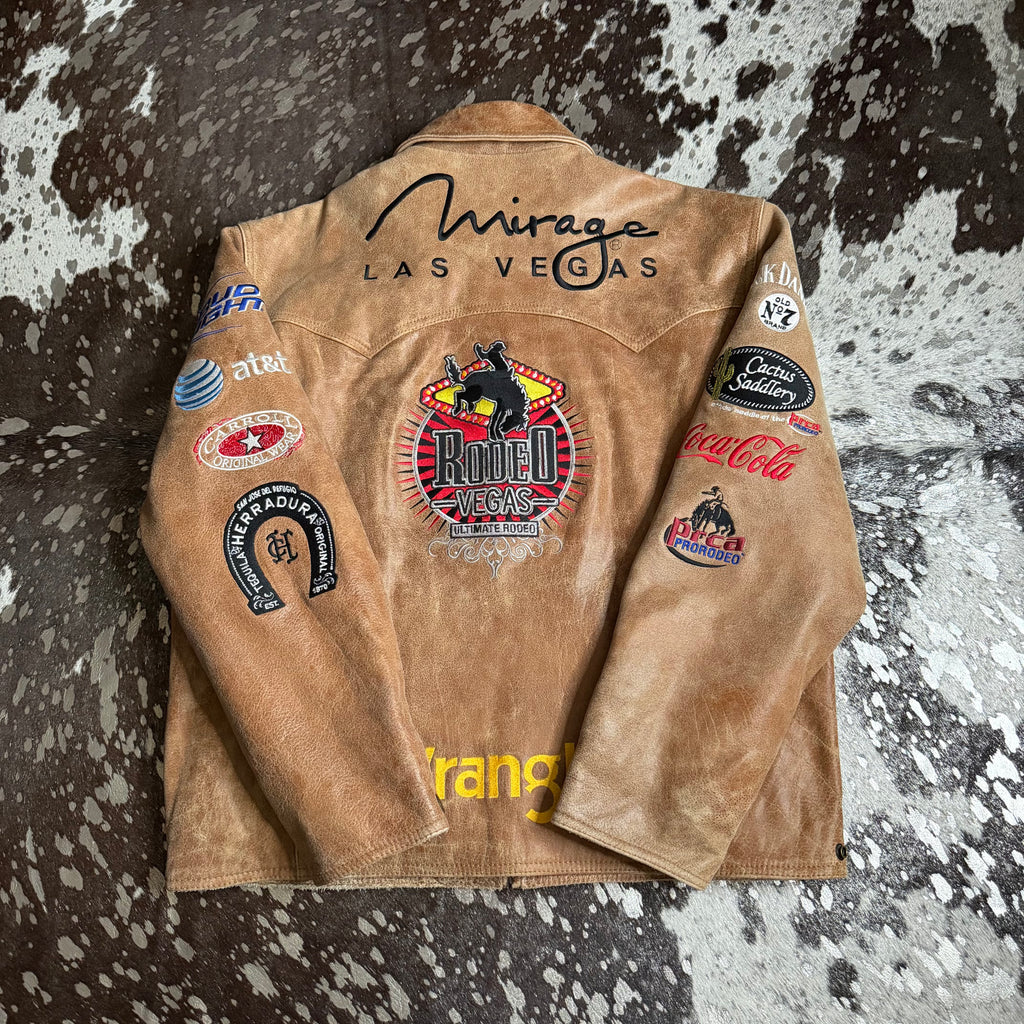 Large Rodeo Vegas Limited Edition Leather Jacket Saddle Tan