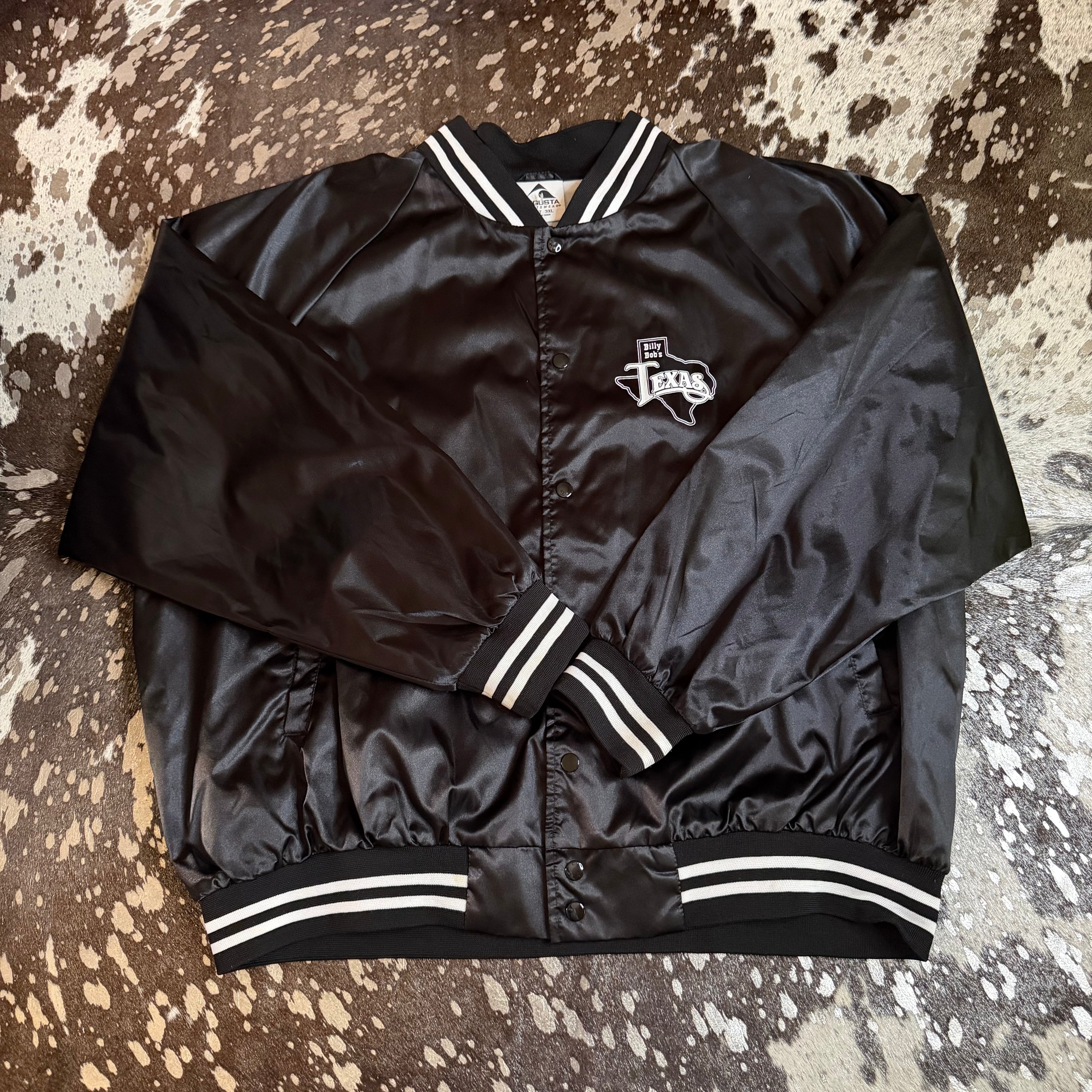 3XLarge Vintage Billy Bob’s Texas Black Satin Jacket