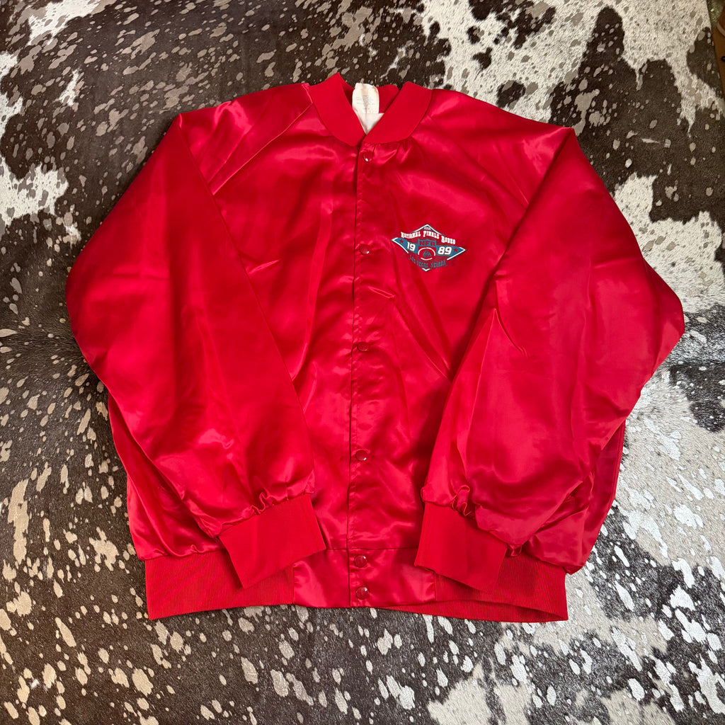 3XLarge Vintage 1989 NFR Red Satin Jacket