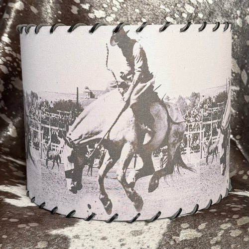 Vintage Bronc 11in Western Lampshade